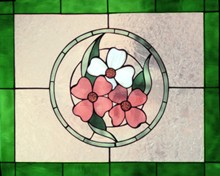 Floral Stained Glass Window