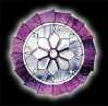 Stained Glass Meditation Window in Mauve