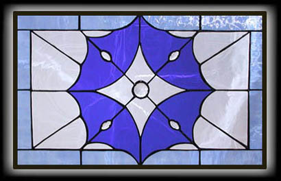 Rectangular Star Stained Glass Window