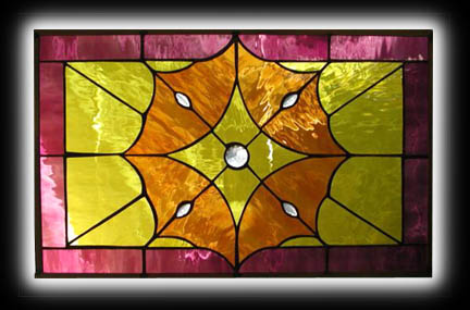 rectangle stained glass panel
