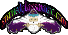 Stained Glass Magic wizard logo