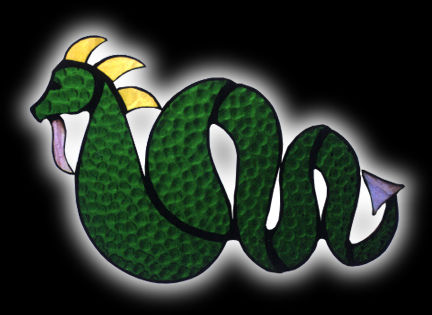 Loch Ness Sea Serpent suncatcher stained glass Sea Serpent suncatcher