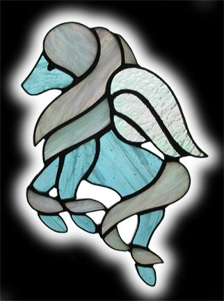 Baby pegaus stained glass suncatcher stained glass Baby pegaus suncatcher