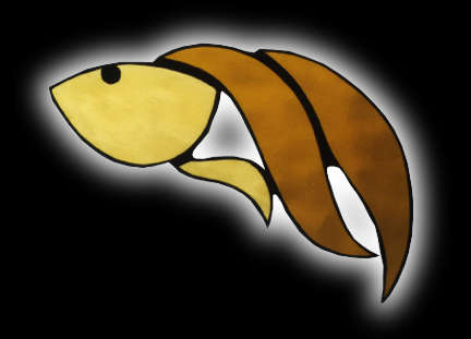 stained glass Goldfish suncatcher