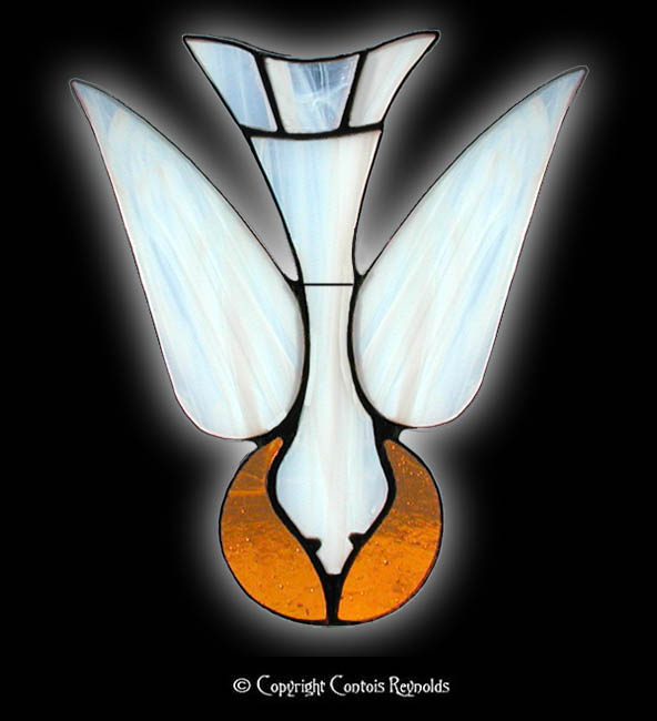 stained glass Holy Spirit Dove suncatcher