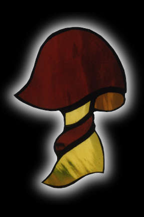 Magic Mushroom suncatcher stained glass Mushroom suncatcher